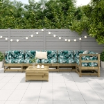 Set Divani da Giardino 7 pz in Legno Impregnato di Pino