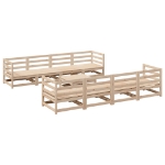 Set Divani da Giardino 9 pz in Legno Massello di Pino