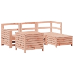 Set Divani da Giardino 5 pz in Legno Massello Abete Douglas