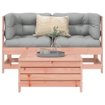Set Divani da Giardino 3 pz in Legno Massello Abete Douglas