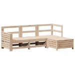Set Divani da Giardino 4 pz in Legno Massello di Pino