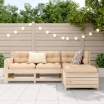 Set Divani da Giardino 4 pz in Legno Massello di Pino