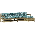 Set Divani da Giardino 5pz con Cuscini Legno Impregnato di Pino