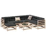 Set Divani da Giardino 8 pz in Legno Massello di Pino