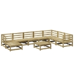 Set Divani da Giardino 9 pz in Legno Impregnato di Pino