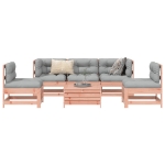 Set Divani da Giardino 6 pz in Legno Massello Abete Douglas