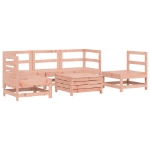Set Divani da Giardino 6 pz in Legno Massello Abete Douglas