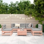 Set Divani da Giardino 6 pz in Legno Massello Abete Douglas