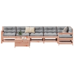 Set Divani da Giardino 7 pz in Legno Massello Abete Douglas