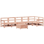 Set Divani da Giardino 7 pz in Legno Massello Abete Douglas