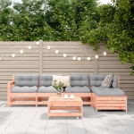 Set Divani da Giardino 6 pz in Legno Massello Abete Douglas