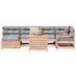 Set Divani da Giardino 7 pz in Legno Massello Abete Douglas