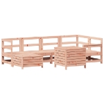 Set Divani da Giardino 7 pz in Legno Massello Abete Douglas