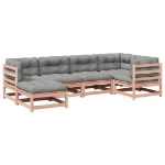 Set Divani Giardino 6 pz Cuscini Legno Massello Abete Douglas