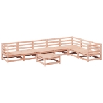 Set Divani da Giardino 8 pz in Legno Massello Abete Douglas