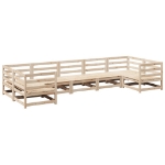 Set Divani da Giardino 7 pz in Legno Massello di Pino
