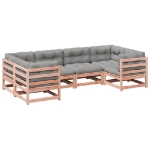 Set Divani Giardino 6 pz Cuscini Legno Massello Abete Douglas