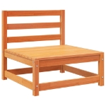 Set Divani da Giardino 10 pz Marrone Cera Legno Massello Pino