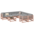 Set Divani Giardino 9 pz Cuscini Legno Massello Abete Douglas