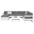 Set Divani da Giardino 8 pz in Legno Massello di Pino Bianco