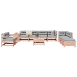 Set Divani da Giardino 11 pz in Legno Massello Abete Douglas