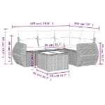 Set Divani da Giardino 5 pz con Cuscini in Polyrattan Nero