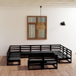 Set Divani da Giardino 11 pz in Legno Massello di Pino
