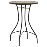 Set da Bistrot con Mosaico Terracotta e Bianco Ferro e Ceramica