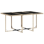 Set Pranzo da Giardino 11 pz con Cuscini Beige Misto Polyrattan