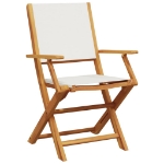 Set da Bistrot 3pz Bianco Crema in Tessuto e Legno Massello