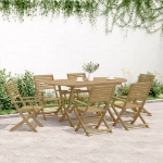 Set da Pranzo da Giardino 7 pz in Legno Massello di Acacia