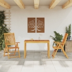 Set da Pranzo per Giardino 3 pz in Legno Massello di Acacia