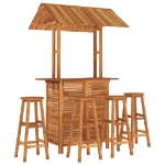 Set da Bar per Giardino 5 pz in Legno Massello di Acacia