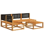 Set Divano da Giardino 5 pz con Cuscini Legno Massello Acacia