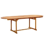 Set Pranzo da Giardino 7pz Legno Massello di Acacia e Textilene