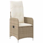 Set Bistrò da Giardino 11 pz con Cuscini in Polyrattan Beige