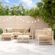 Set Salotto da Giardino 7 pz in Legno Massello di Pino
