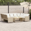Divano da Giardino con Cuscini in Polyrattan Beige
