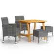 Set Mobili da Pranzo per Giardino 5 pz Grigio