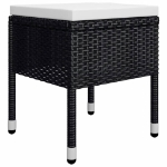 Set Mobili da Pranzo per Giardino 5 pz Nero