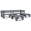Set Divani da Giardino con Pallet 4 pz in Legno Grigio