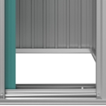 Capanno da Giardino Verde 126x97,5x177 cm Acciaio Zincato
