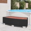 Scalino per Spa in Polyrattan 92x45x25 cm Nero