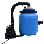 Pompa con Filtro per Piscina Nera e Blu 4 m³/h