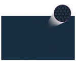 Pellicola Galleggiante Solare PE Piscina 500x300 cm Nero e Blu