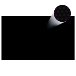 Pellicola Galleggiante Solare PE Piscina 500x300 cm Nero e Blu