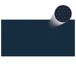 Pellicola Galleggiante Solare PE Piscina 400x200 cm Nero e Blu