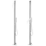 Doccia da Giardino 220 cm in Acciaio Inossidabile