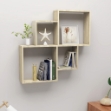 Mensola Muro Cubo Rovere Sonoma 80x15x78,5cm Legno Multistrato