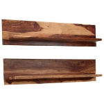 Mensole 2 pz 118x26x20 cm in Legno Massello di Sheesham